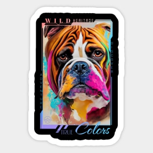 English Bulldog Dog Pet Cute Adorable Animal Compagnon Sticker